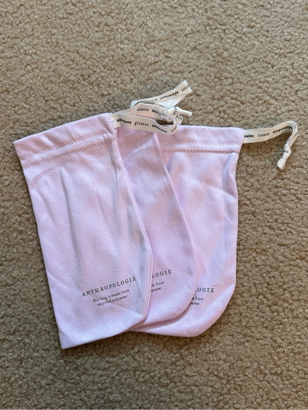 Anthropologie drawstring pouches